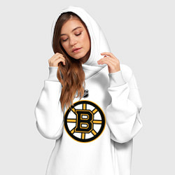 Женское худи-платье Boston Bruins NHL, цвет: белый — фото 2
