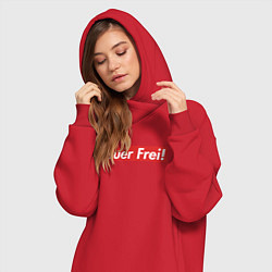 Женское худи-платье Feuer Frei!, цвет: красный — фото 2