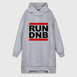 Женское худи-платье RUN DNB, цвет: меланж