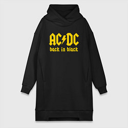 Женская толстовка-платье ACDC BACK IN BLACK