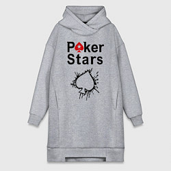 Женское худи-платье Poker Stars, цвет: меланж