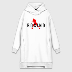 Женское худи-платье Boxing indastry, цвет: белый