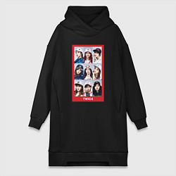 Женское худи-платье TWICE, цвет: черный