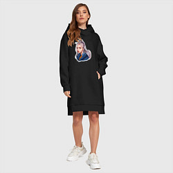 Женское худи-платье Билли Айлиш, цвет: черный — фото 2