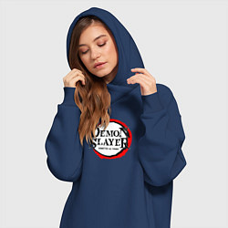 Женское худи-платье KIMETSU NO YAIBA, цвет: тёмно-синий — фото 2