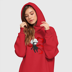 Женское худи-платье Токийский гуль, цвет: красный — фото 2