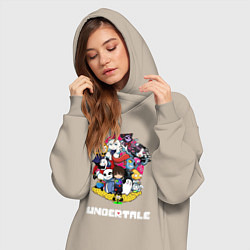 Женское худи-платье UNDERTALE, цвет: миндальный — фото 2