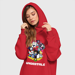 Женское худи-платье UNDERTALE, цвет: красный — фото 2