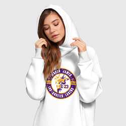 Женское худи-платье Lakers - LeBron James, цвет: белый — фото 2