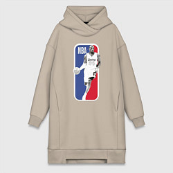 Женское худи-платье NBA Kobe Bryant, цвет: миндальный