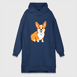 Женская толстовка-платье Корги