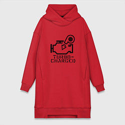 Женское худи-платье Turbo Charged, цвет: красный