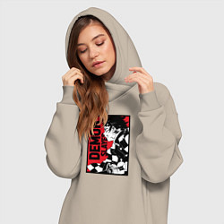 Женское худи-платье KIMETSU NO YAIBA, цвет: миндальный — фото 2