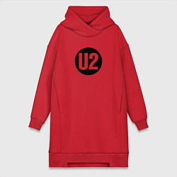 Женское худи-платье U2, цвет: красный