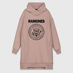 Женское худи-платье RAMONES, цвет: пыльно-розовый