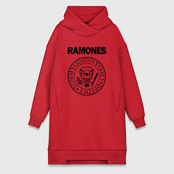 Женское худи-платье RAMONES, цвет: красный