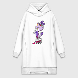 Женское худи-платье SONIC Кошка Блейз, цвет: белый