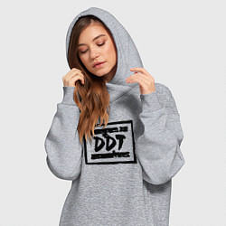 Женское худи-платье ДДТ Лого, цвет: меланж — фото 2