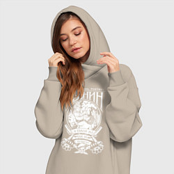 Женское худи-платье Сергей Есенин, цвет: миндальный — фото 2