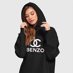 Женское худи-платье BBT BENZO GANG, цвет: черный — фото 2