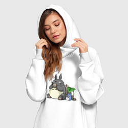 Женское худи-платье Тоторо, цвет: белый — фото 2
