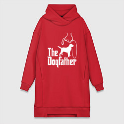 Женское худи-платье The Dogfather - пародия, цвет: красный