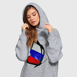 Женское худи-платье Россия, цвет: меланж — фото 2