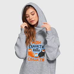 Женское худи-платье Мои слабости, цвет: меланж — фото 2