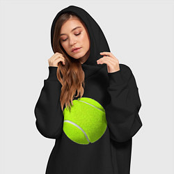Женское худи-платье Теннис, цвет: черный — фото 2