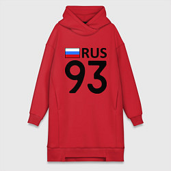 Женское худи-платье RUS 93, цвет: красный