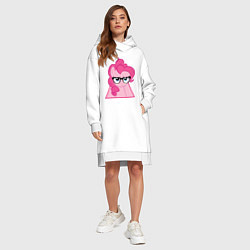 Женское худи-платье Pinky Pie hipster, цвет: белый — фото 2
