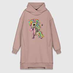 Женская толстовка-платье Единорог зомби