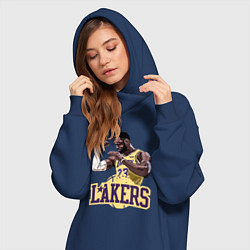 Женское худи-платье LeBron - Lakers, цвет: тёмно-синий — фото 2