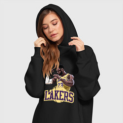 Женское худи-платье LeBron - Lakers, цвет: черный — фото 2