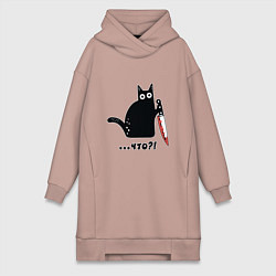Женская толстовка-платье Милый кот