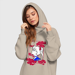 Женское худи-платье Сейлор Мун, цвет: миндальный — фото 2