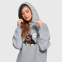 Женское худи-платье Nero bird, цвет: меланж — фото 2