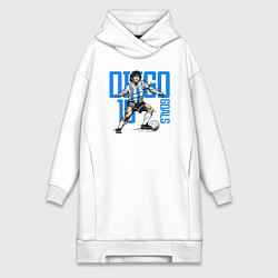 Женская толстовка-платье 10 Diego Maradona