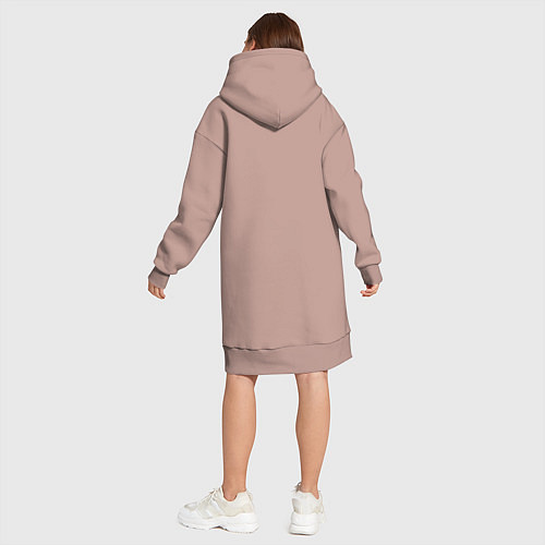 Женская толстовка-платье Бычара 2021 / Пыльно-розовый – фото 5