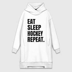 Женская толстовка-платье EAT SLEEP HOCKEY REPEAT