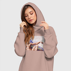 Женское худи-платье Искусство, цвет: пыльно-розовый — фото 2