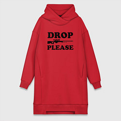 Женское худи-платье Drop Please, цвет: красный