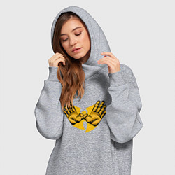 Женское худи-платье Wu-Tang Forever, цвет: меланж — фото 2