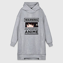 Женская толстовка-платье Warning ANIME