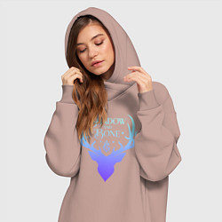 Женское худи-платье Тень и Кость, цвет: пыльно-розовый — фото 2