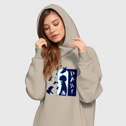 Женское худи-платье Моя геройская академия Даби, цвет: миндальный — фото 2