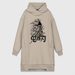 Женская толстовка-платье Иноске Хашибира Kimetsu no Yaiba