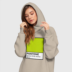 Женское худи-платье Shrek: Pantone Color, цвет: миндальный — фото 2