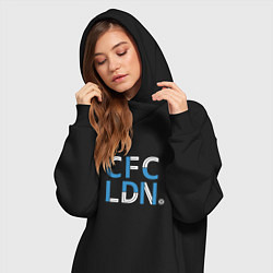 Женское худи-платье FC Chelsea CFC London 202122, цвет: черный — фото 2