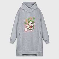 Женское худи-платье Авокадо Kitty, цвет: меланж